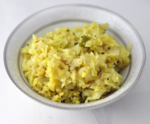 Cabbage With Moong Dal A Healthy Side Dish In 25 Minutes Anto S Kitchen
